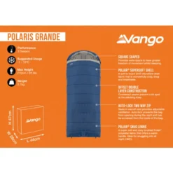 Vango Polaris Grande Sleeping Bag -Outdoor Camping Discount polaris grande infographic lowres
