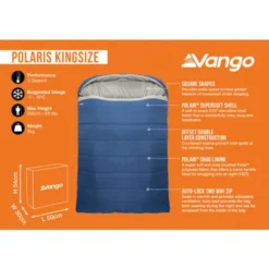 Vango Polaris King Sleeping Bag 21 Vango Polaris King Sleeping Bag -Outdoor Camping Discount polaris kingsize infographic lowres