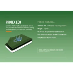 Vango Apex Compact 300 Tent (2025) 33 Vango Apex Compact 300 Tent (2025) -Outdoor Camping Discount protex eco fabric infographic green low res 3