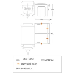 Vango Airbeam Vango Riviera Air 390 Elements TC Caravan Awning (2024) -Outdoor Camping Discount riviera 390 eas flooplan