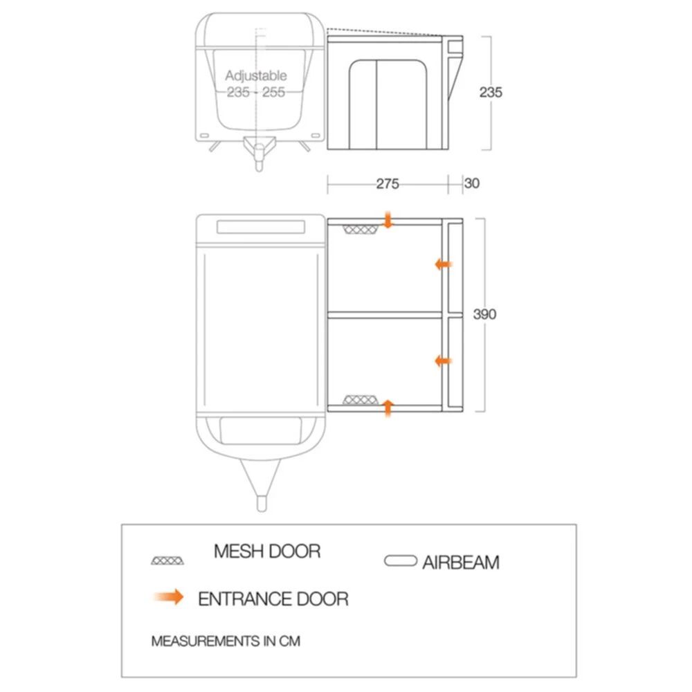 Vango Airbeam Vango Riviera Air 390 Elements ProShield Caravan Awning (2024) 2 Vango Airbeam Vango Riviera Air 390 Elements ProShield Caravan Awning (2024) - Image 2