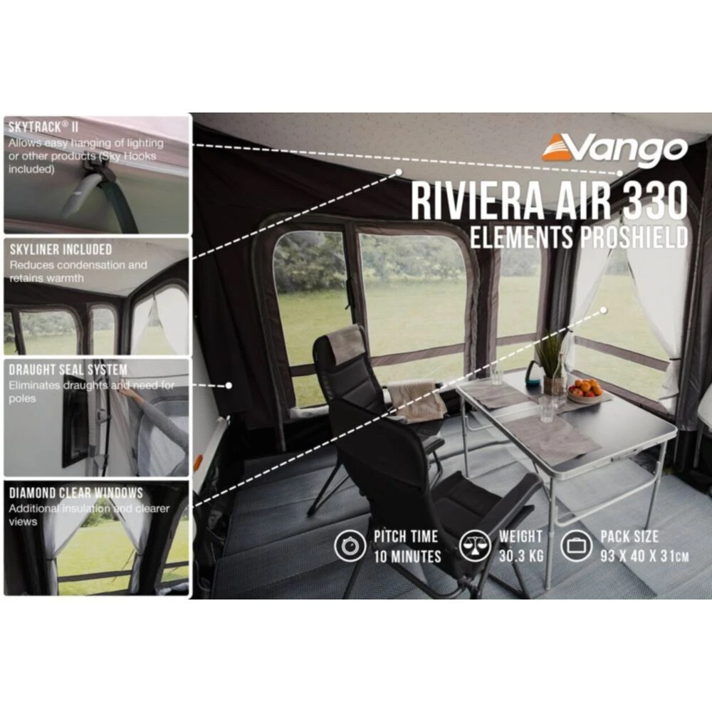 Vango Airbeam Vango Riviera Air 390 Elements ProShield Caravan Awning (2024) 9 Vango Airbeam Vango Riviera Air 390 Elements ProShield Caravan Awning (2024) - Image 9