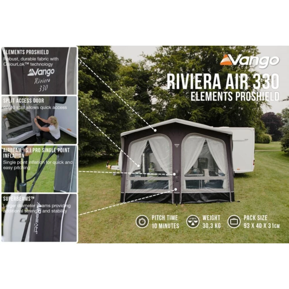 Vango Airbeam Vango Riviera Air 390 Elements ProShield Caravan Awning (2024) 5 Vango Airbeam Vango Riviera Air 390 Elements ProShield Caravan Awning (2024) - Image 5