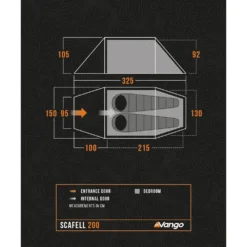 Vango Scafell 200 Tent (2025) 20 Vango Scafell 200 Tent (2025) -Outdoor Camping Discount scafell 200 floorplan low res