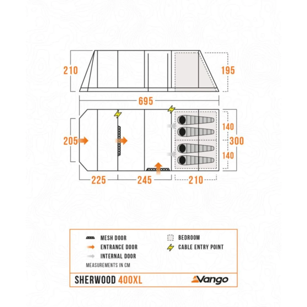 Vango Sherwood 400xl Poled Tent Package (incl Footprint) 4 Vango Sherwood 400xl Poled Tent Package (incl Footprint) - Image 4
