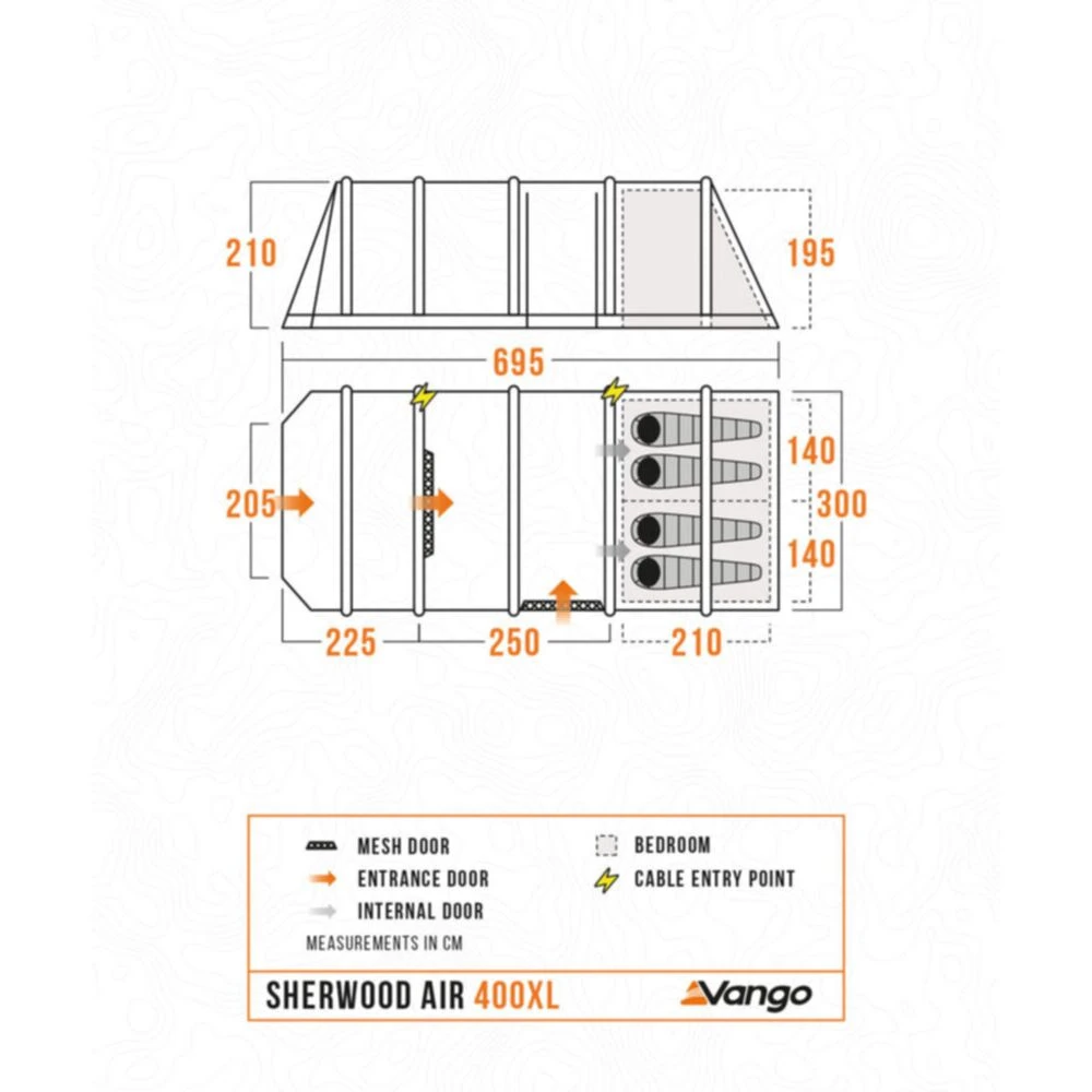 Vango Airbeam Vango Sherwood Air 400XL Tent Package (incl Footprint) 4 Vango Airbeam Vango Sherwood Air 400XL Tent Package (incl Footprint) - Image 4