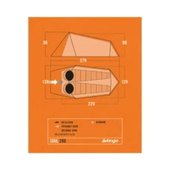 Vango Soul 200 Tent (2025) -Outdoor Camping Discount soul 200 floorplan low res small 3
