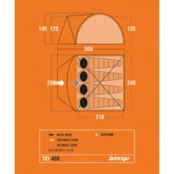 Vango Tay 400 Tent (2025) 12 Vango Tay 400 Tent (2025) -Outdoor Camping Discount tay 400 floorplan low res