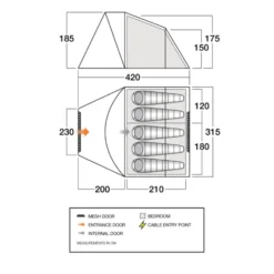 Vango Tiree 500 Tent -Outdoor Camping Discount tiree 500 floorplanlr