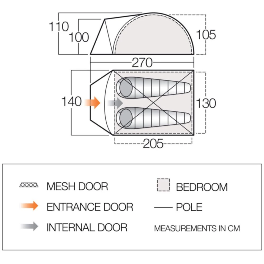 Vango Tay 200 Tent (Deep Blue) 3 Vango Tay 200 Tent (Deep Blue) - Image 3