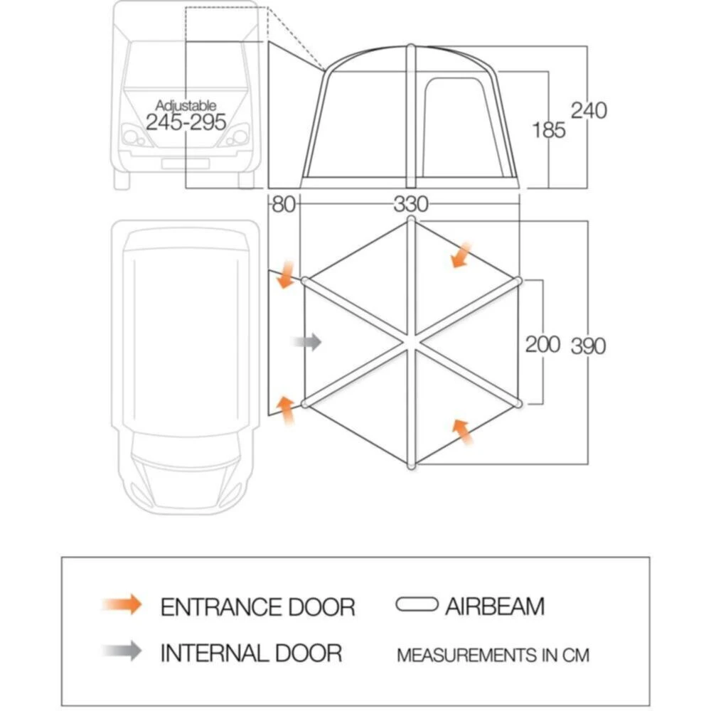 Vango Airbeam Vango Hexaway Pro Air Tall Awning 4 Vango Airbeam Vango Hexaway Pro Air Tall Awning - Image 4