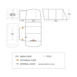 Vango Galli Low Poled Awning (180-210cm)