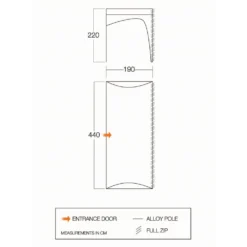 Vango Airbeam Vango Zipped Sun Canopy (TA108) -Outdoor Camping Discount vango 2021 tent additions floorplan zipped sun canopy ta108
