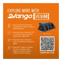 Vango Airbeam Vango Galli Pro Air Low Awning -Outdoor Camping Discount vango viewar galli pro air low